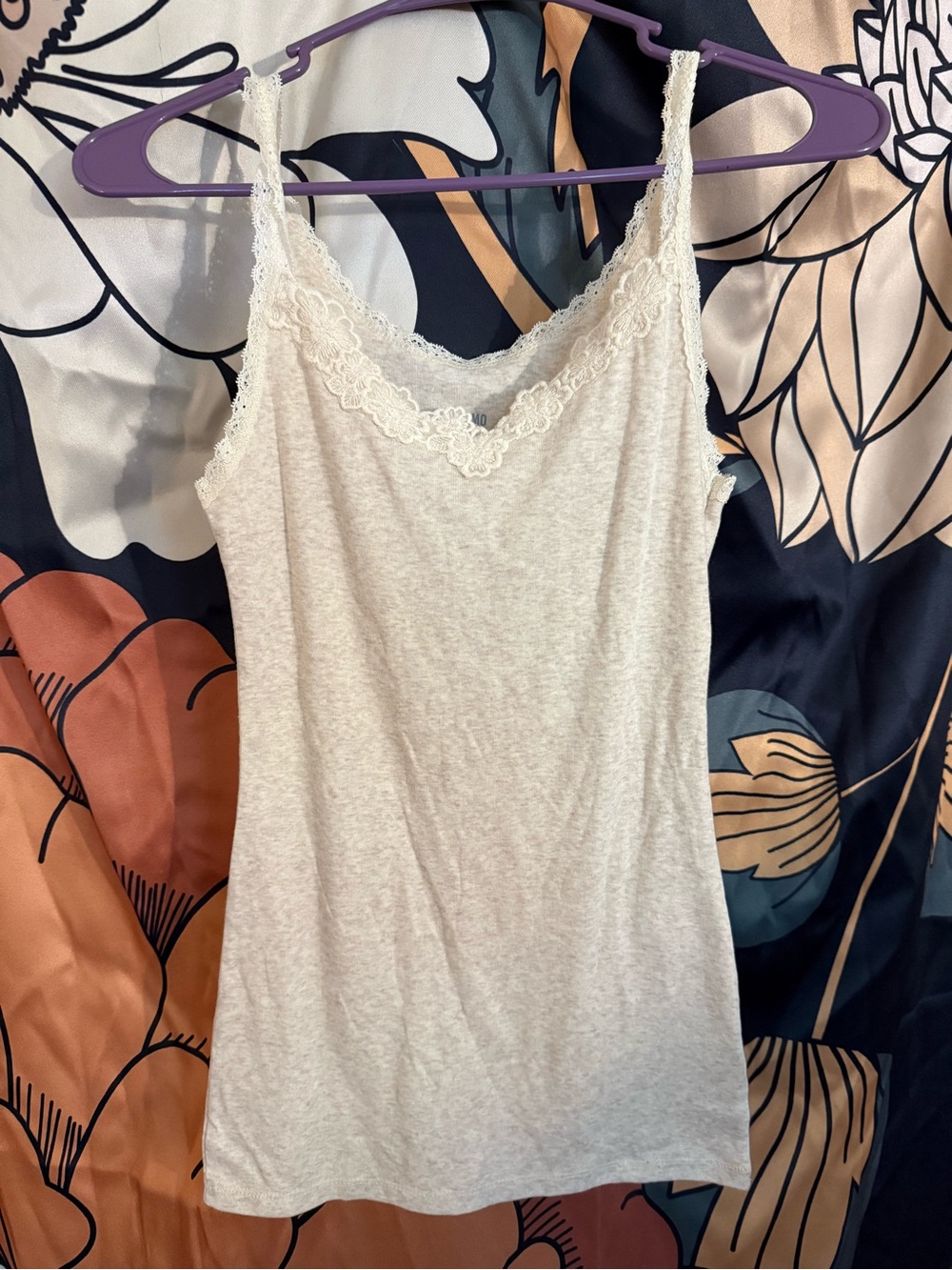 Lace Trim Sleeveless Cami Tank Top